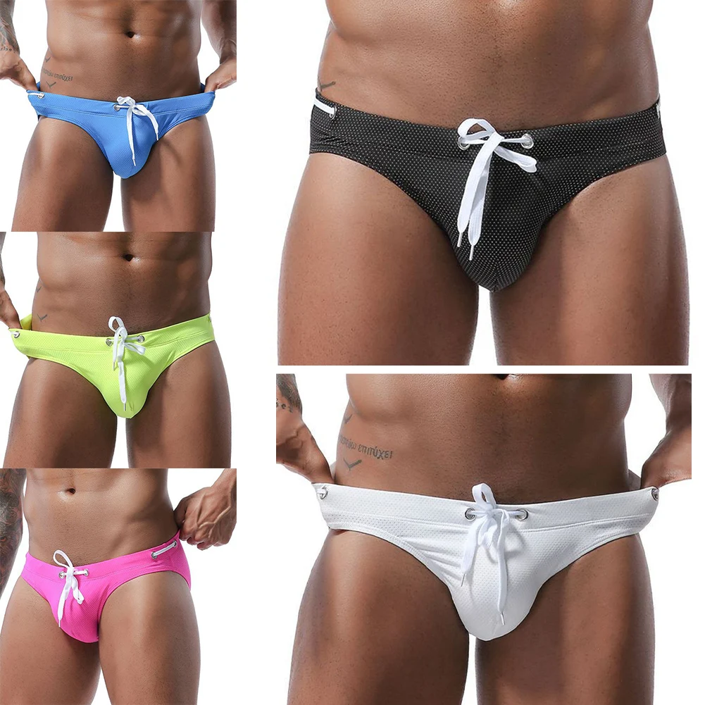 Hot Fashion Underwear Mens Plus Size Pouch Seamless Sports Stretch Surfing Swimwear U Convex High Rise Panties