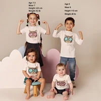AA SS25 Children Clothes Boy and Girl Cat with Sunglasses Printed Tee Shirt with Denim and Ribbed Skirt/Leggings Kid Casual Wear 1