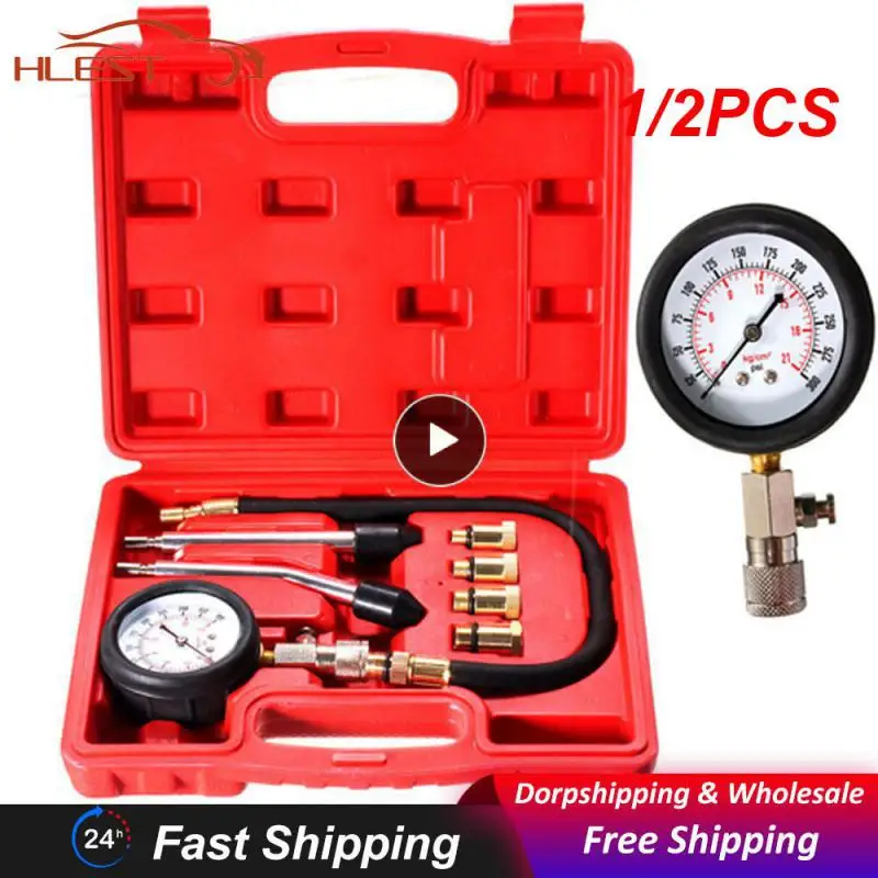 

1/2PCS Cylinder Leak Down Tester Compression Tester With Case Test More Accurately