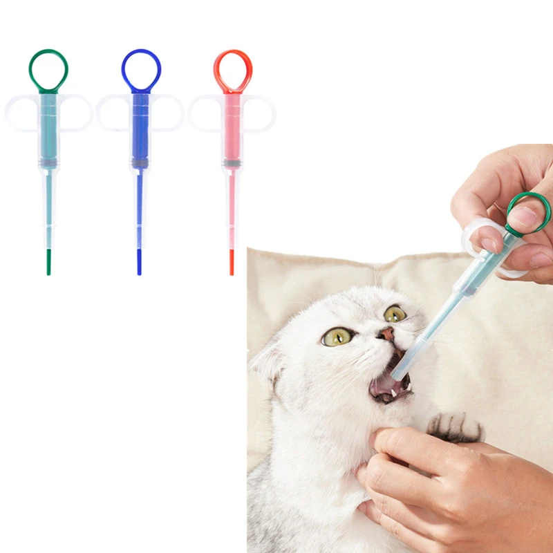 Pet Feeding Kit Dog Cat Medicine Syringe Pill Pusher Milk Syringe