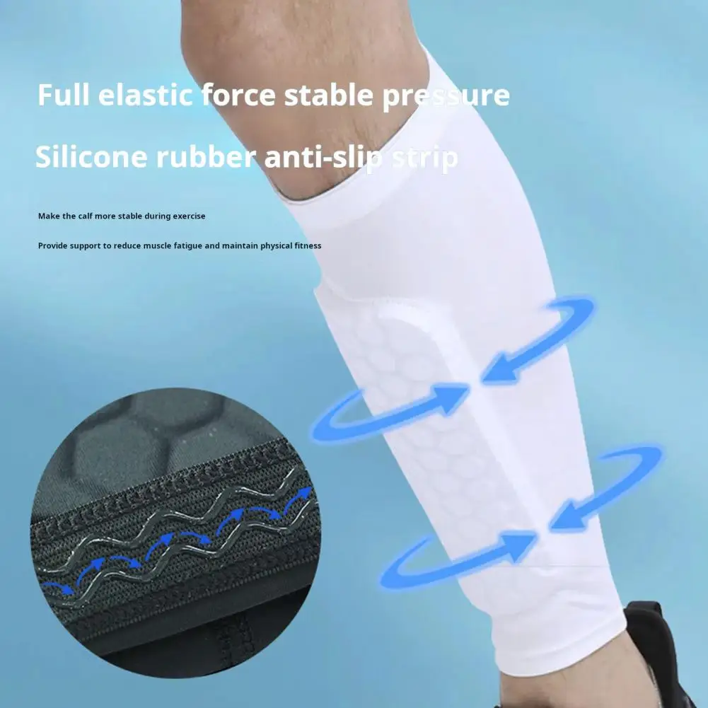 Moisture-wicking Leg Sleeves Soccer Shin Guard Sleeves with Honeycomb Pads for Kids Adults Compression for Enhanced Sports