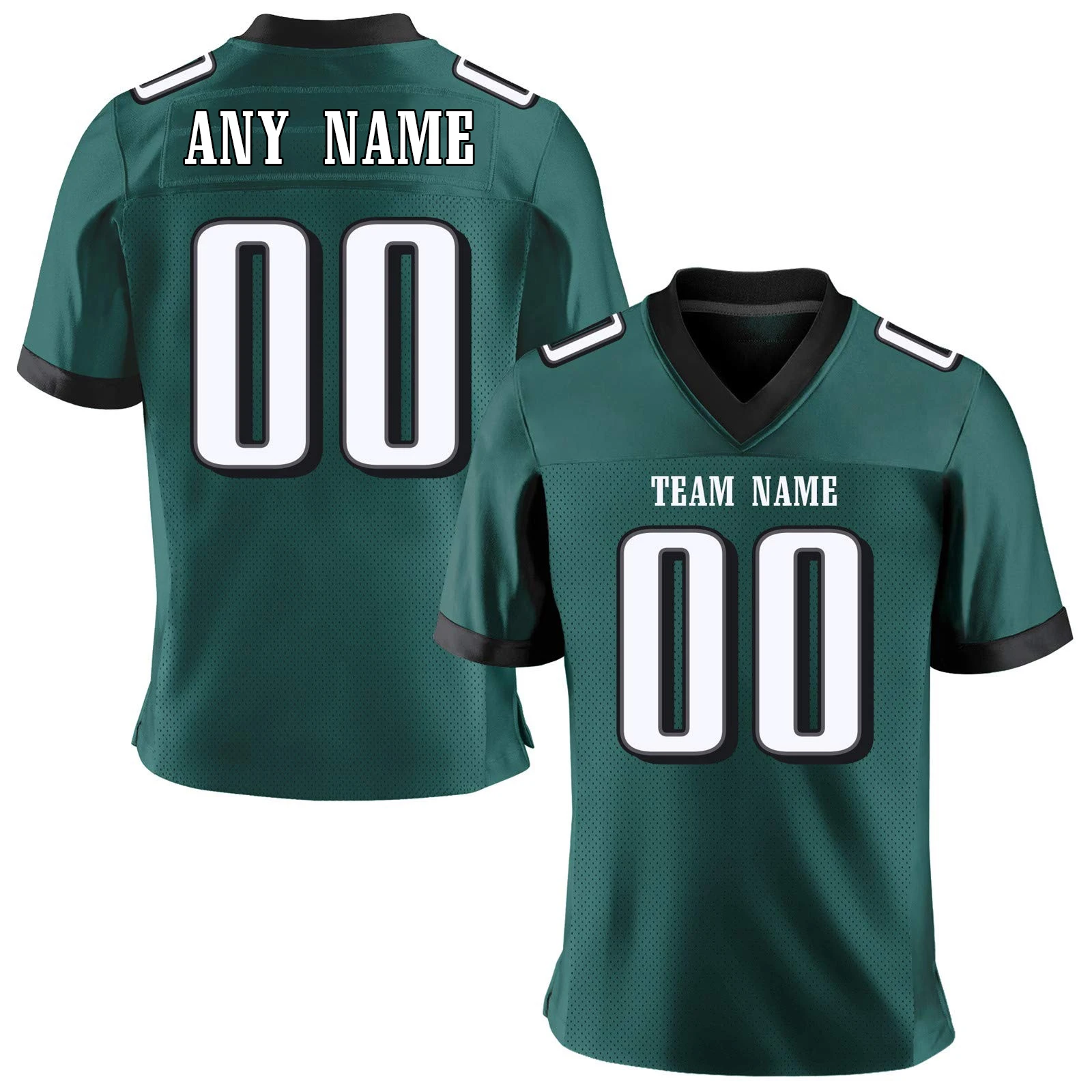 thumbnail image 1 of Camiseta de fútbol americano personalizada de los Philadelphia Eagles con nombre y número impresos, uniforme del equipo, regalo para fanáticos para adultos y niños, 1 of 4