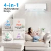Enabled Mini Split Air Conditioner & Heater,   Energy Saving Inverter Ductless Wall AC Unit with 2