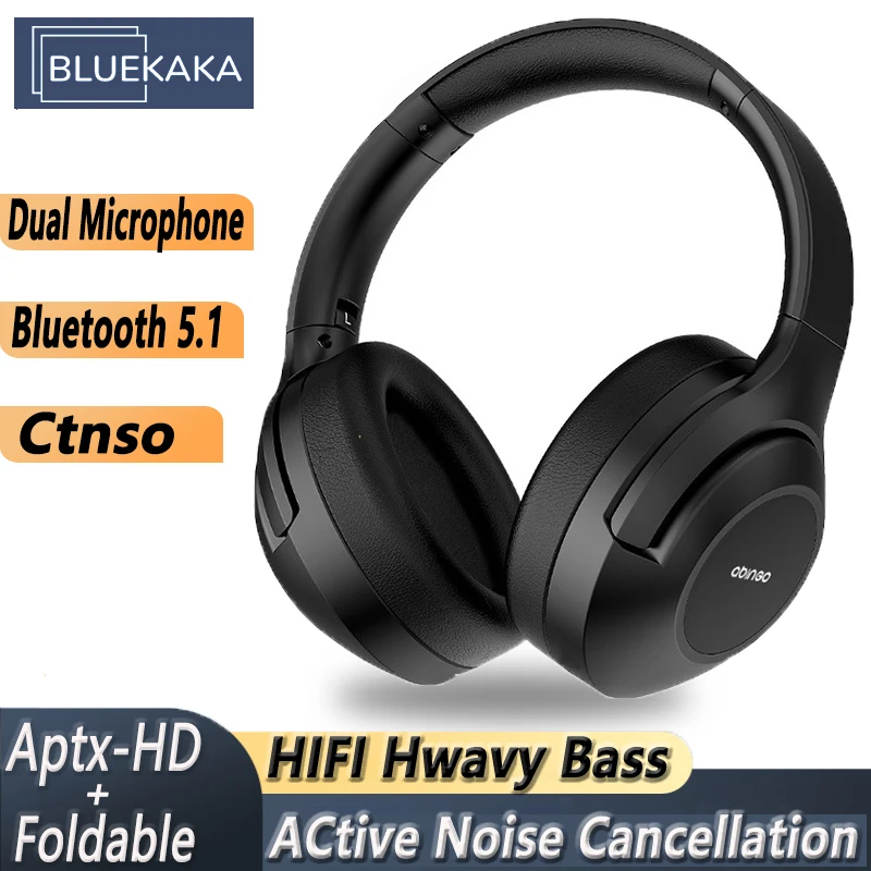 Headphone Nirkabel Bass HIFI Bluetooth AptX Aptx-hd Headset