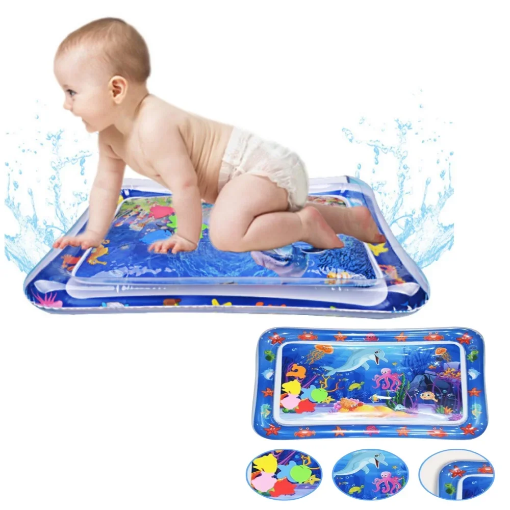 Baby Water Play Mat Inflatable Cushion PVC Infant Tummy Time Toddler Water Pad Kids Early Education Developing Activity Toys