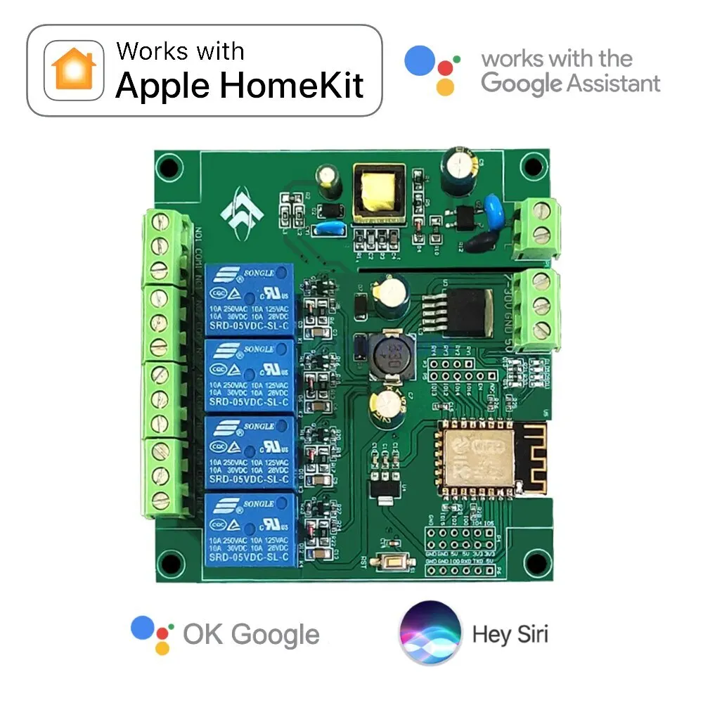 Умный дом Apple HomeKit, 4 реле, голосовое управление, автоматизация Интернета вещей  apple homekit