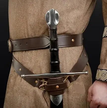 Medieval Waist Belt Sword Holder Men Steampunk Buckle Strap Pirate Viking Knight Cosplay Costume Accessories