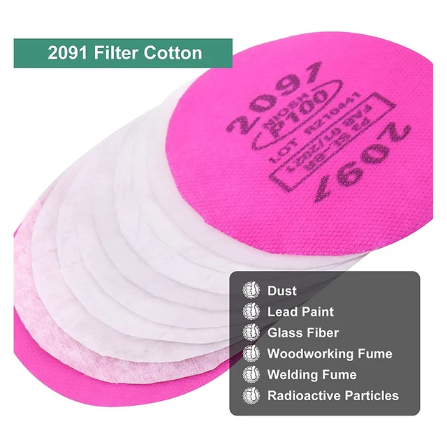 6Db 2097 Szűrők Légzőkészülékhez, Részecskeszűrő 6200, 6800, 7502, 6000, 7503 Az Epoxi Gyanta Légzőkészüléke - Image 4