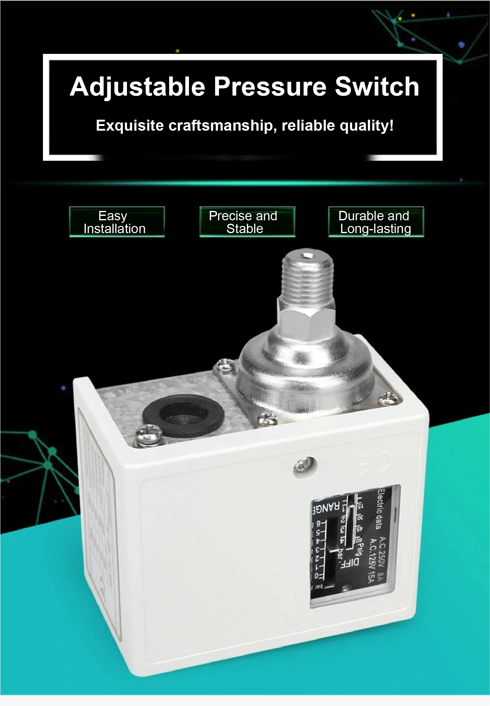 SPC-103 Adjustable Mechanical Pressure Switch for Water Pump Air Compressor Refr