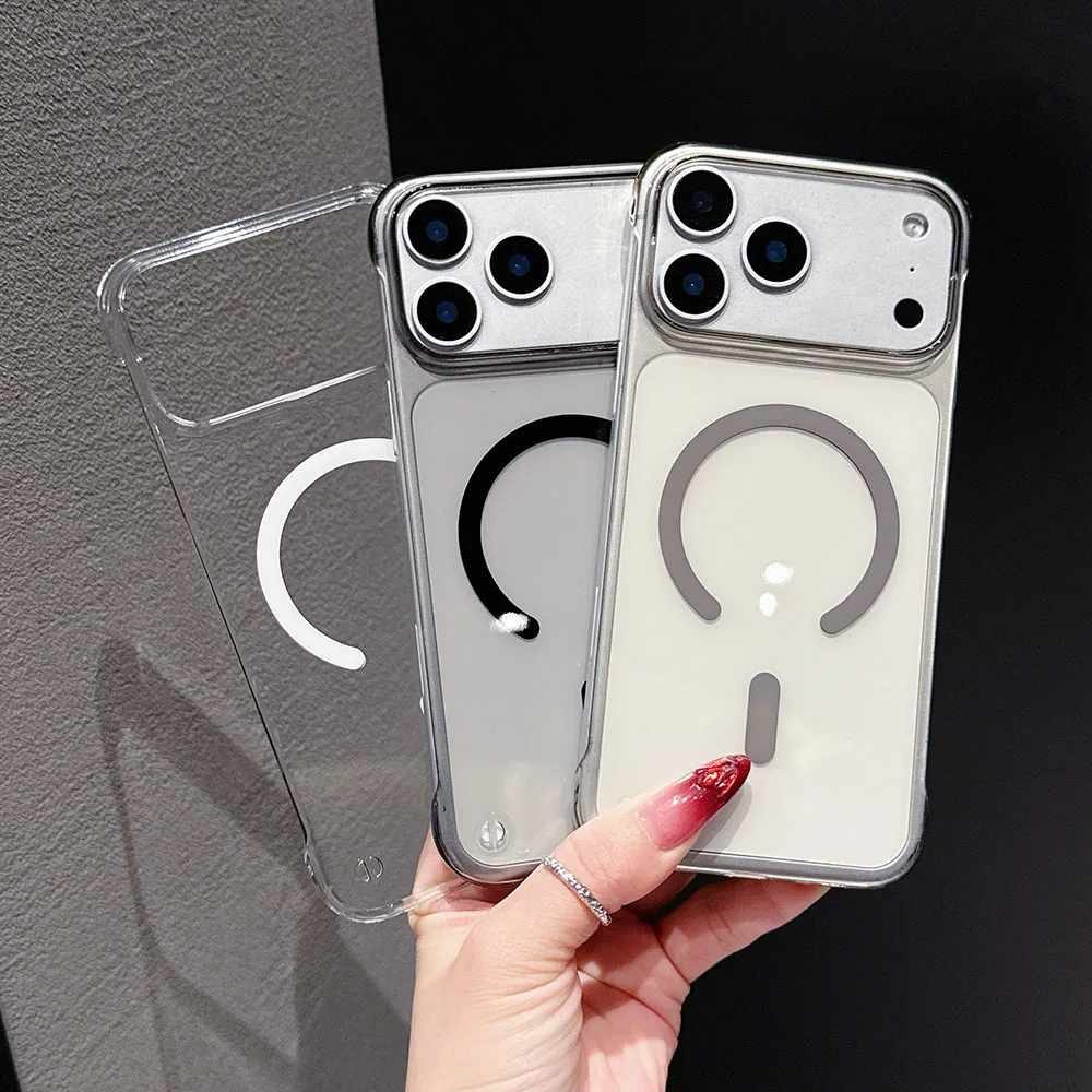Transparent Frameless PC Case with Magnetic Hard Cover and Borderless Shell