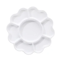 Enhanced Porcelain - Inspired Plum Blossom Petal Art Palette (White)