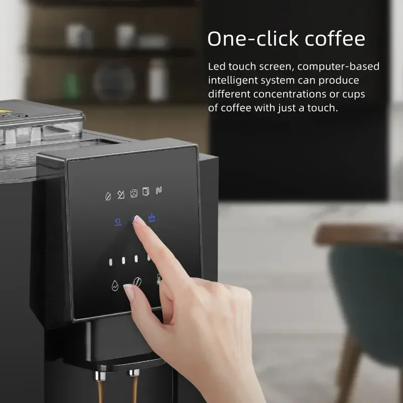 CLT-Q07R Coffee Machine Touch Screen Automatic Coffee Maker italian type small coffee grinder 6