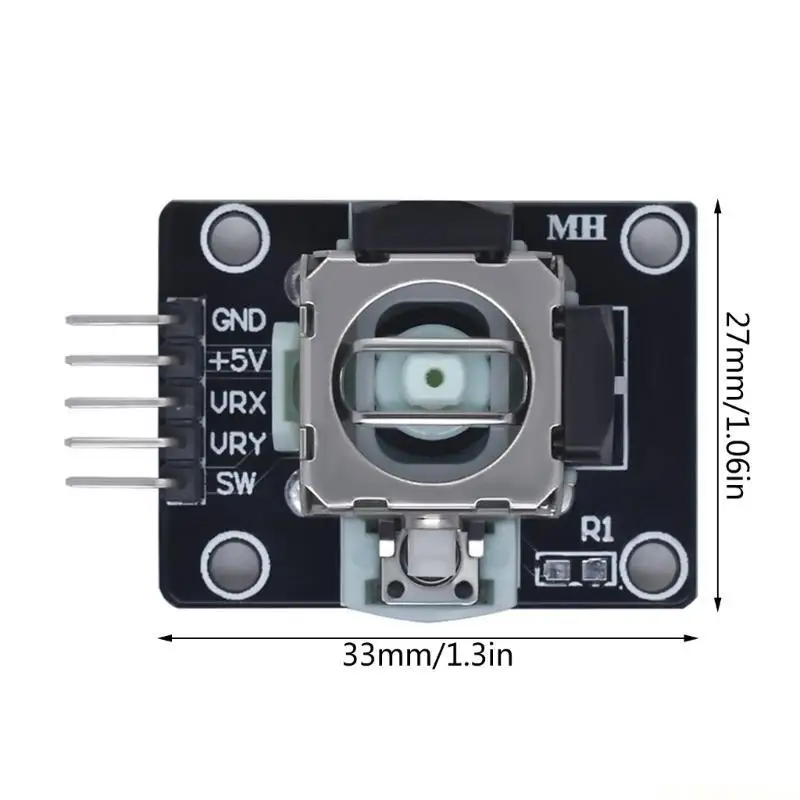 E56B 2개의 2.54mm 핀 게임 제어 막대 센서 조이스틱 브레이크아웃용 이중 축 조이스틱