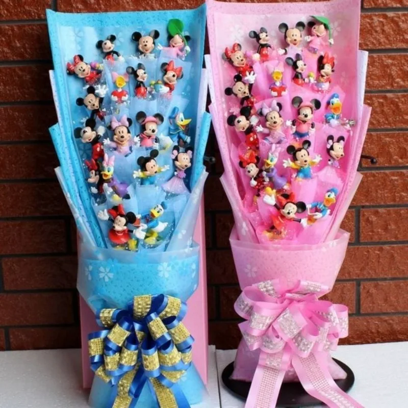 

Disney animation peripherals Mickey and Minnie bouquet gift box cartoon plush toy doll bouquet birthday Valentine's Day gift