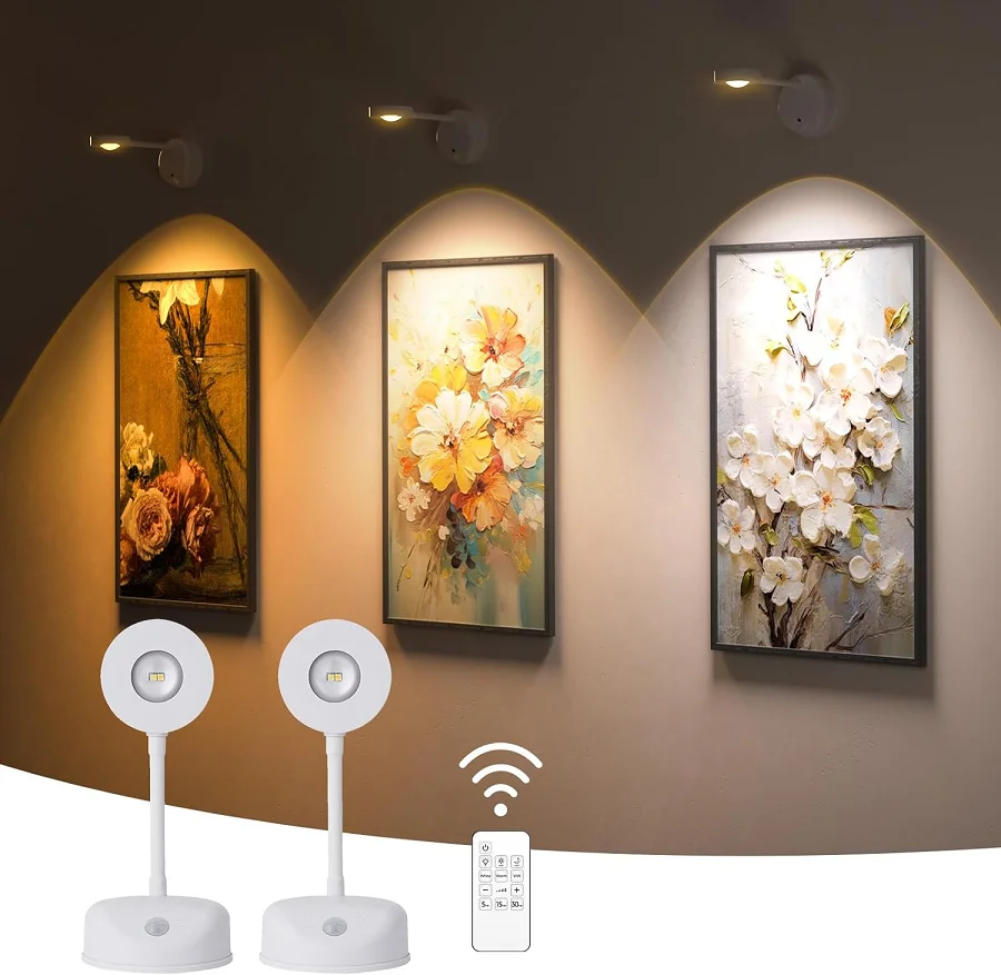 LED 모션 센서 야간 조명, USB 충전식 벽 램프, 그림 벽화, 거실, 침실,..