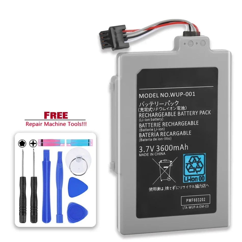 Batteria 3600Mah Per Nintendo Wii U Gamepad