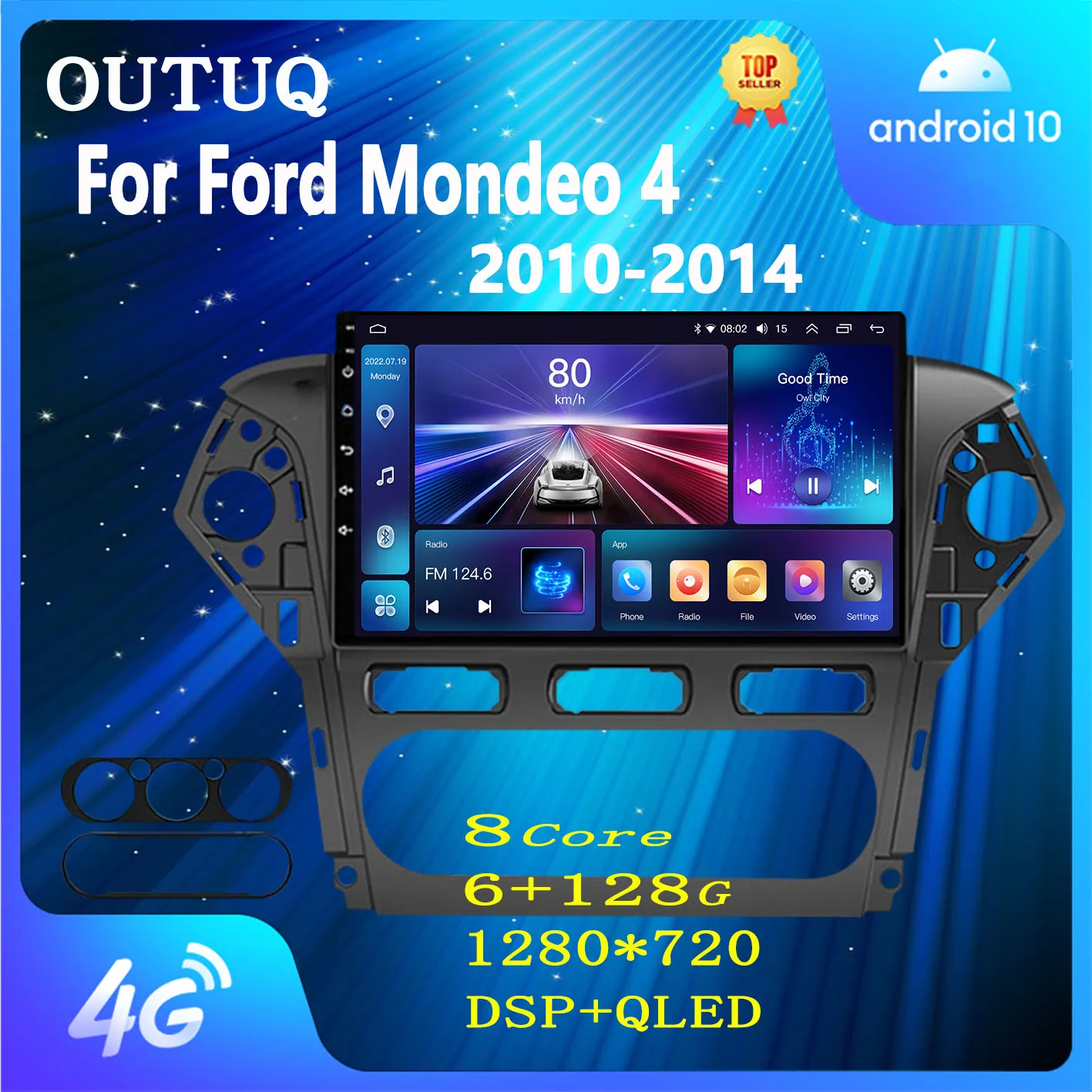 

2 Din Android 10 Auto Radio for Ford Mondeo 4 Mk4 2010-2013 2014 Carplay Car Multimedia Player GPS 2din Autoradio