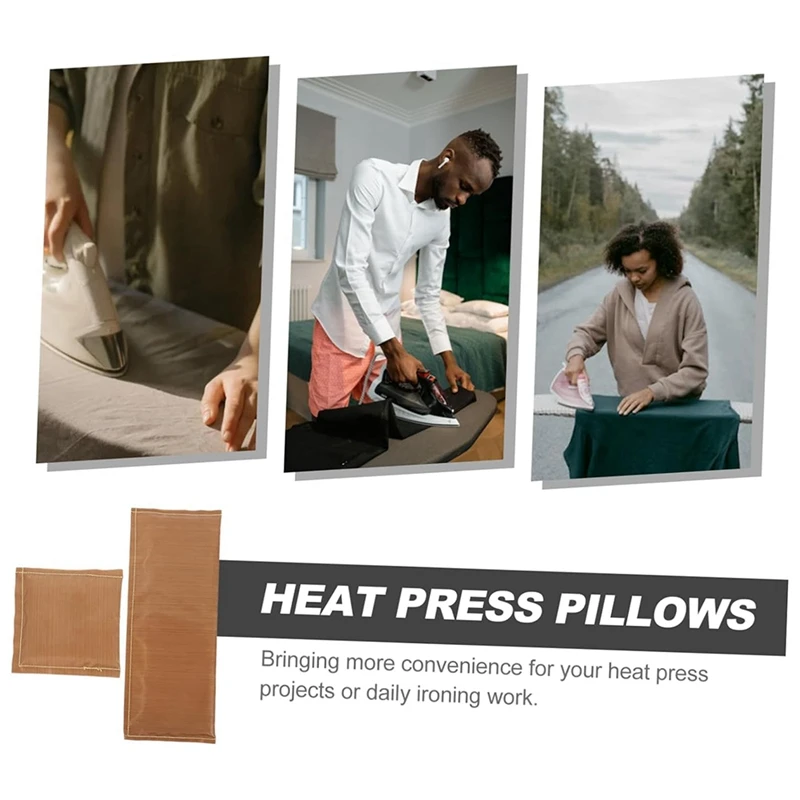 2Pcs Heat Press Pillow Transfer Pillow Heat Press Mat Vinyl Ironing Mat Heated Pillow Heat Press Pad Bolsters Pillows Durable 4