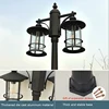 Outdoor Lamp Post Light 2 Head Classic Black Lamp Pole with Bubble Glass Panels E27 Base Waterproof Street Lighting for Backyard 6