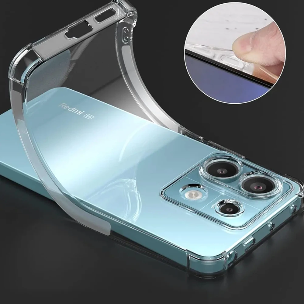 Shockproof Transparent TPU Bumper Clear Phone Case with Soft Silicone Cover