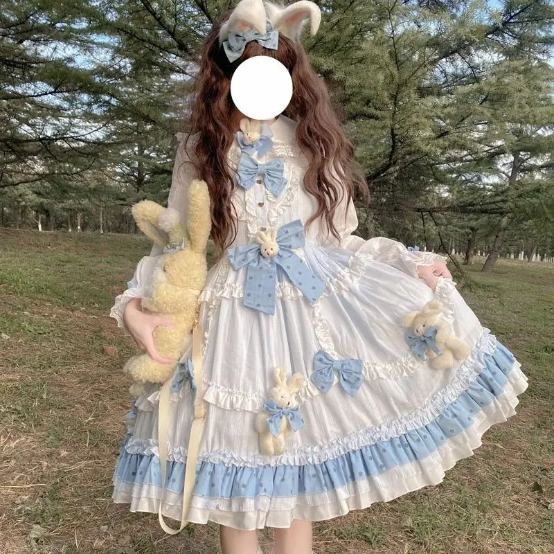 

Coalfell Lolita Skirt Lolita Stock Long Sleeved Daily Op Japanese Original Student Light Lo Minimalist Sen Style