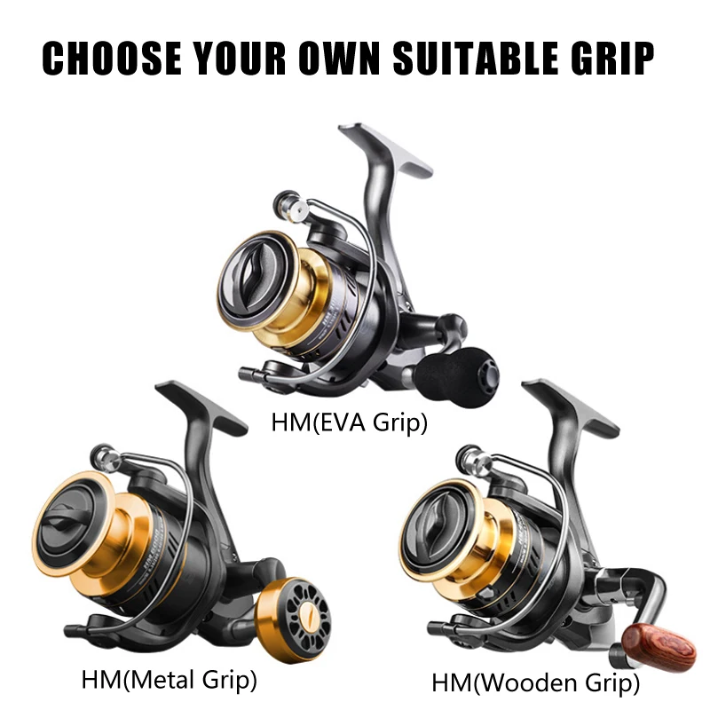 Spinning Fishing Reels Smooth Powerful Light Weight Baitcast Tackle  Accessories HK7000