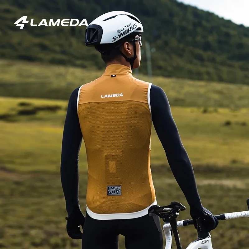 LAMEDA Cycling Vest Sleeveless for Men Bicycle Top Jackets Biking Vest YKK Full Zipper MTB Cycling Clothing Man Windproof