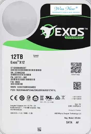 For 12tb Enterprise Grade Helium 12t Mechanical ST12000NM0007 ST12000NM0008 NAS