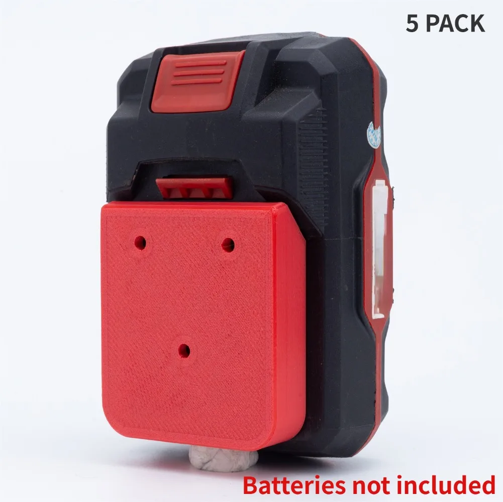 5 Pack Battery Holder Battery Mount for PARKSIDE X20V  Battery Dock Holder(Not Include Tools and Battery) for einhell for ozito pxc 18v battery tools mount holder bracket