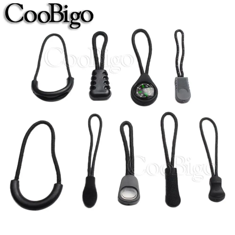 Zipper Pull Puller Fixer Zip Cord End Strap Lariat For Tactical Backpack Garment Apparel Bag DIY Head Rope Accessories CooBigo zipper clip