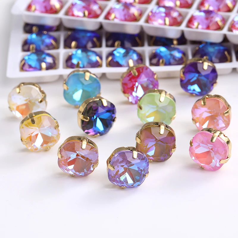 Square crystal stones to make crafts Glass Rhinestone for clothing