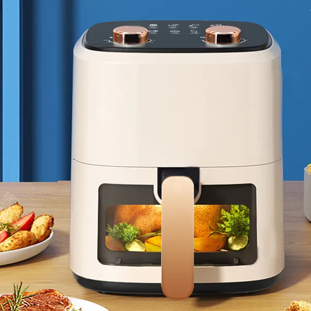 Friggitrice da cucina elettrica Fornello ad aria Friggitrice da cucina Multifunzione senza olio completamente automatica 5,5 litri Grande capacità per fornello da cucina domestico 3