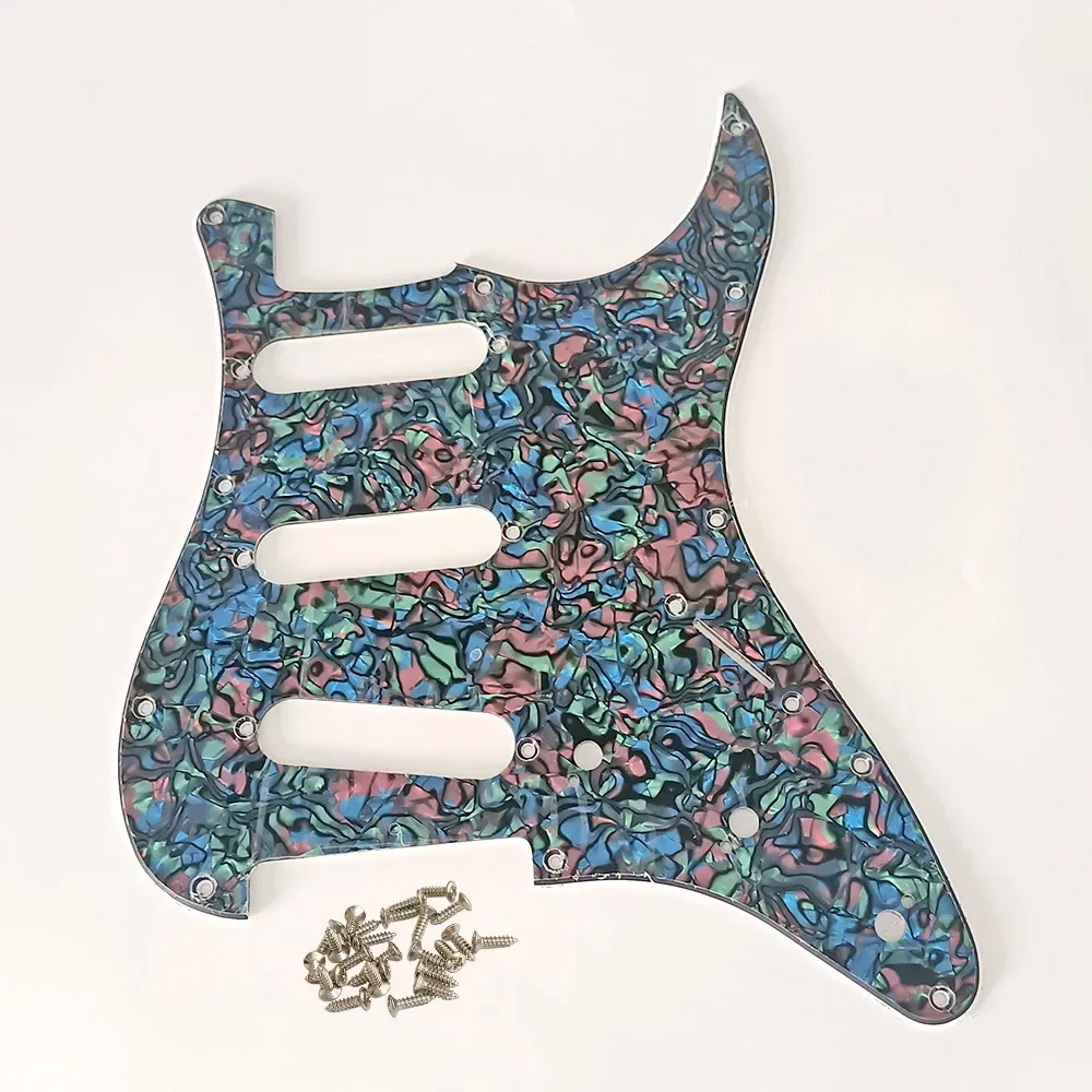 1pc Gitarre Schlagbrett SSS 11 Loch Pick Guard Scratch Platte & Schrauben für FD ST Elektrische Gitarre Schlagbrett Scratch platte Multi Farbe – Detail 7