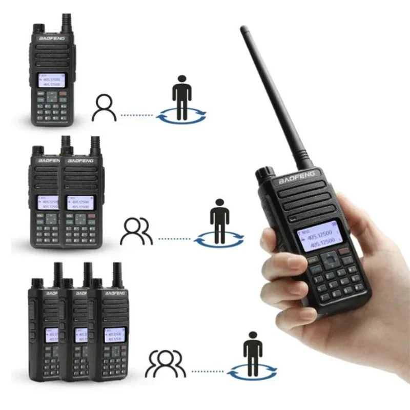 Baofeng DR 1801 Walkie Talkie Large Screem Tier 1+2 Dual Time Slot Digital Dual band 136-174 400-470MHz Portabsle Two Way Radio 5