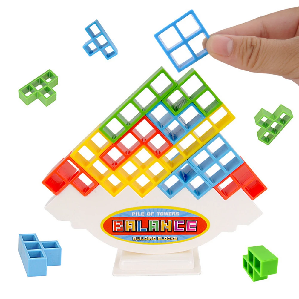 blocks stacking Tetra Tower Game Stacking Blocks Stack Building Blocks Balance Puzzle Board Assembly Bricks Educational Toys for Children Adults Screwing Blocks Blocks