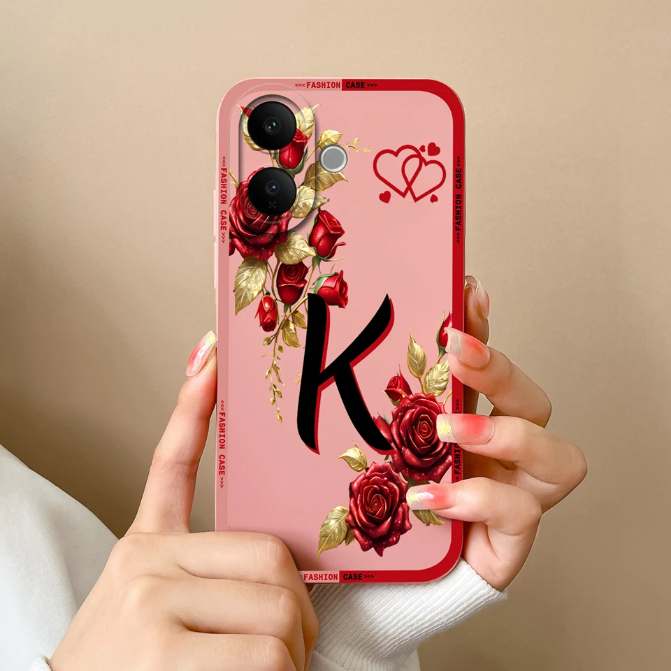 Elegant Flower Letter Design Phone Case - Beautiful Simplicity Collection
