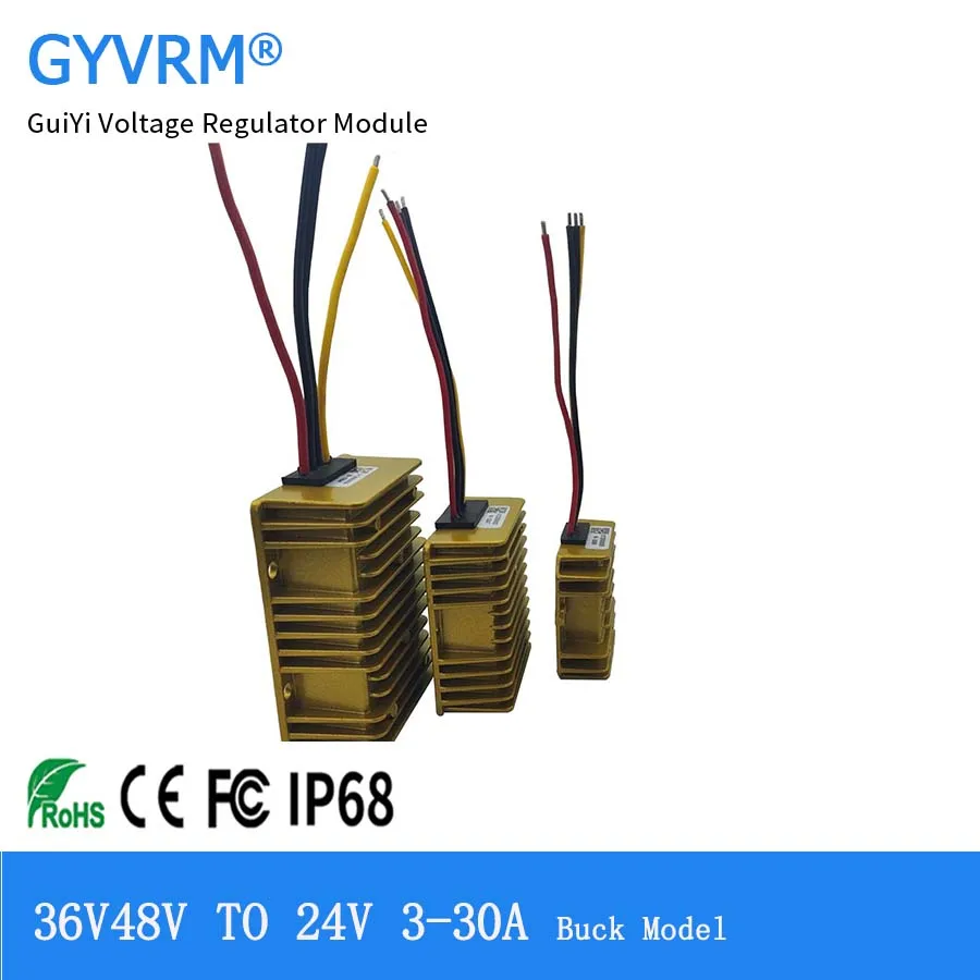 DC-DC Power Converter 36V 48V ถึง 24V 3A 5A 8A 10A 15A 20A Step-Down โมดูล 30-60V ถึง 24V 20A 480W Gold Die Cast อลูมิเนียม 1