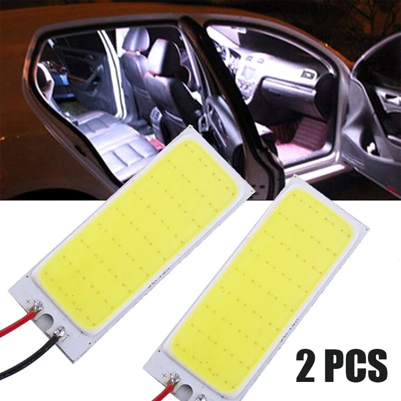 

2Pcs Car Interior Panel Lamp 12V Car Interior Light Auto Interior Reading Bulb Xenon HID White 36-COB LED Dome Map Light Bulbs