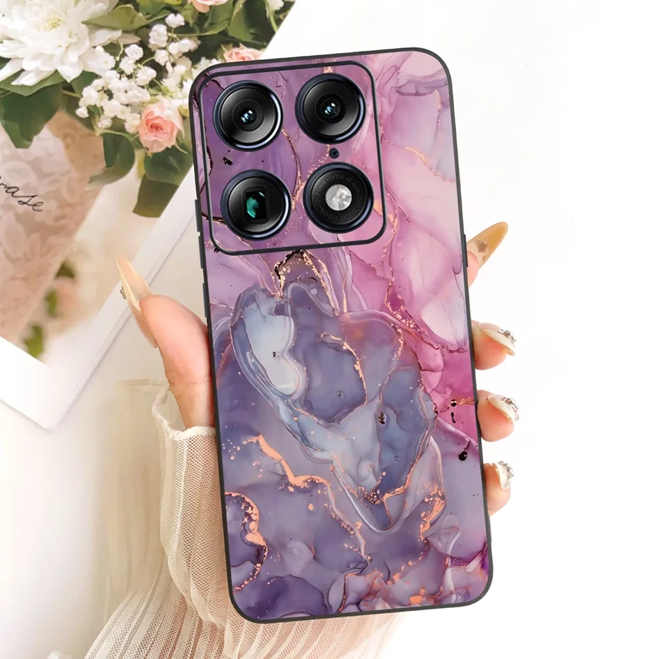 Floral Marble Soft Silicone Protective Case