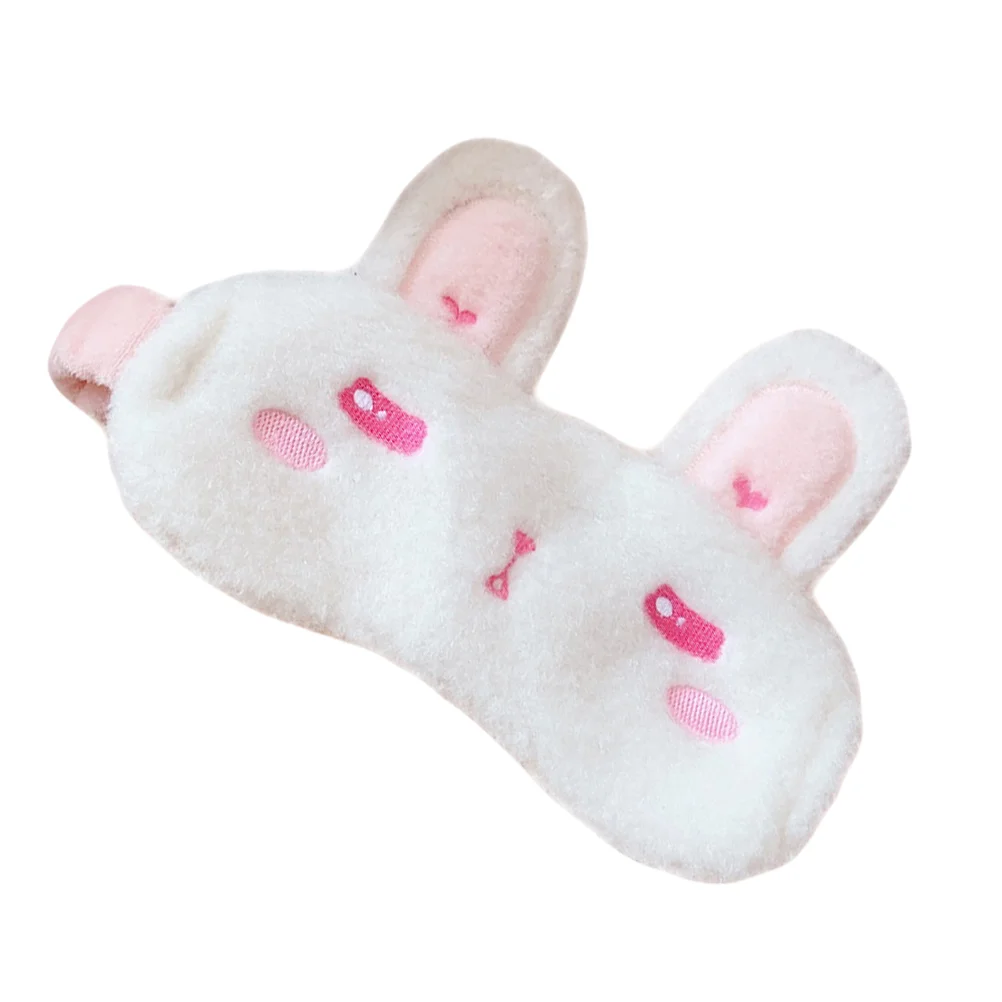 

Bunny Ears Eye Mask Sleeping Portable Patch Plush Masks Animal Rabbit Eyeshade for Girls Material Travel Stuffed Animals