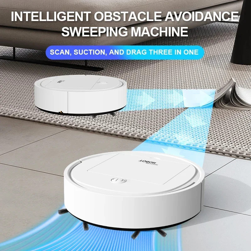 USB Sweeping Robot Vacuum Cleaner Mopping 3 In 1 Smart Wireless 1500Pa Dragging Cleaning Sweep Floor for Home Office 4