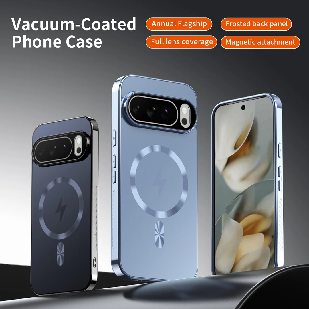 Premium Vacuum Coated Anti-Slip Protective Case with Magnetic Wireless Charging Compatibility