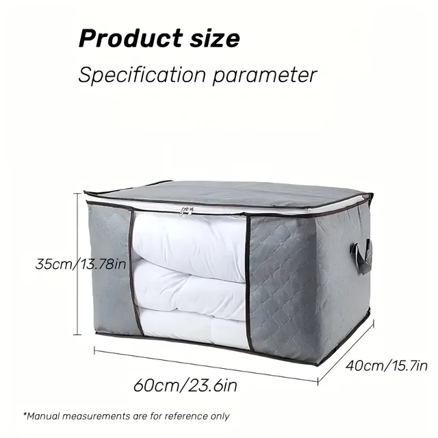 Extra Large Handle Storage Bag - Portable Clothing and Quilt Organizing Bag with Window, Durable Polyester Material, Suitable fo 6