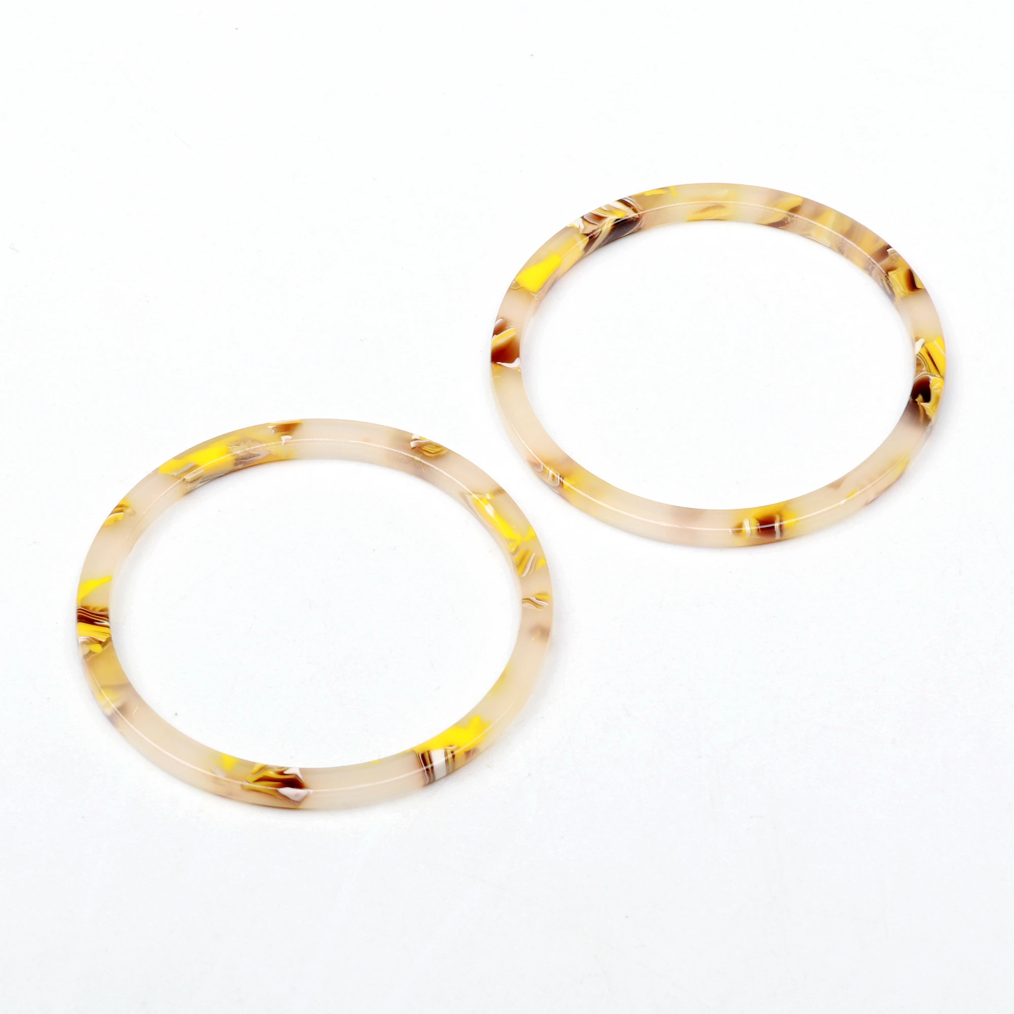 Leopardenmuster, Schildpatt-Ohrring-Charm, Acetat-Acrylperlen, kreisförmig, Boho, Ohrring-Teile, Ohrringe-Fund, 44 mm – Detail 23