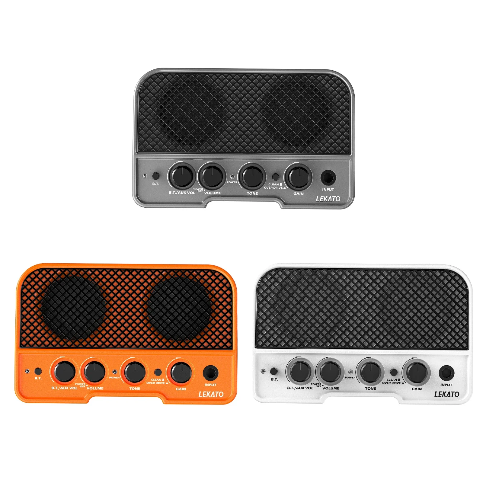 5W Mini Guitar Amp W/bluetooth Mixing & Headphone Out-Built-In Distortion Rechargeable for Silent Practice + Jam Along