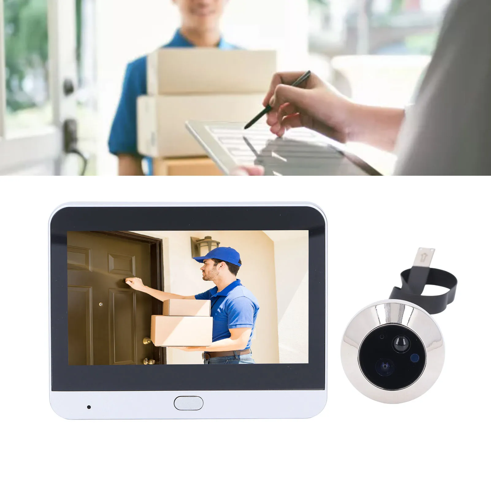Wireless Video Doorbell Camera 2MP 1080p PIR Motion Detection Smart Security Camera with 4.3inch Screen Night Vision new