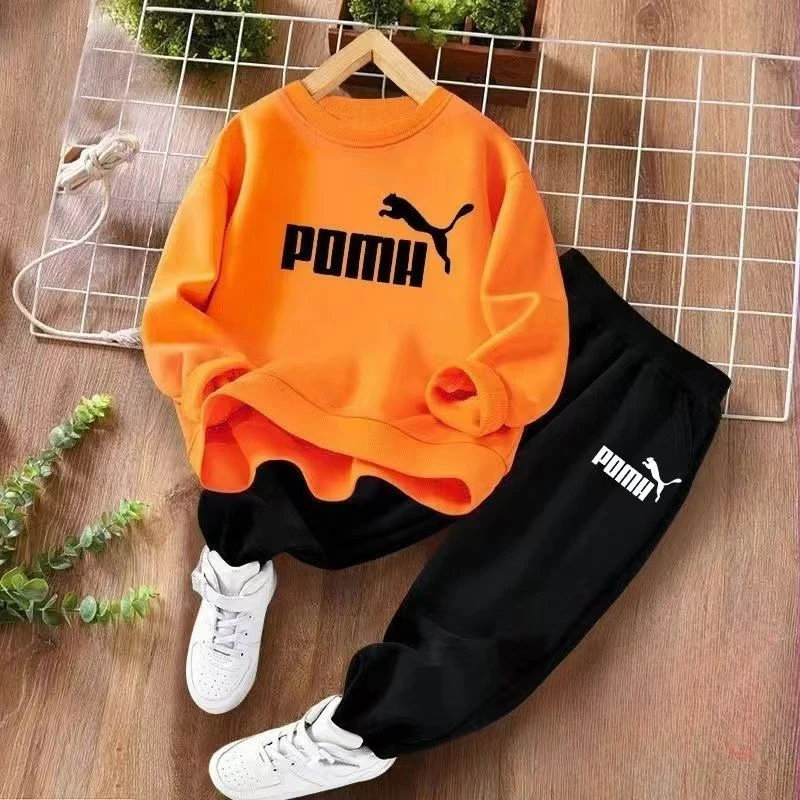 Autumn Baby Girl Boy Clothes Set Children Sports Letter Printing Sweatshirt Top and Pants Bottom Two Piece Suit Tracksuit kids clothing set,kids sports suit,children sports suit,kids sweatshirt set,girls clothing set,boys clothing set
