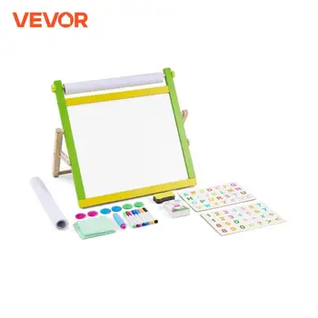 VEVOR Tabletop Children Magnetic Drawing Board 3-in-1 Double-Sided Wooden Kids Art Easel with Painting Accessories for Girls Toy 1