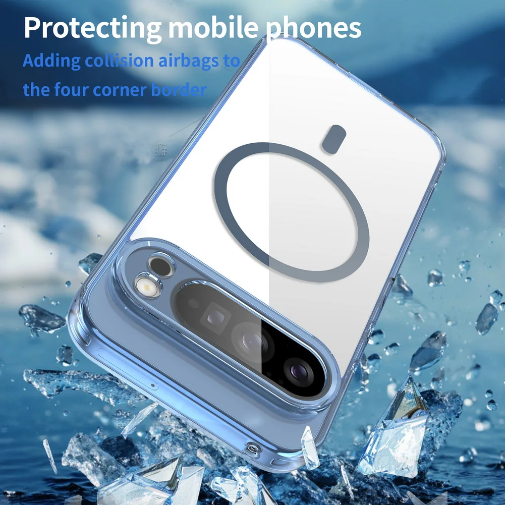 Enhanced Magnetic Clear Case with Camera Protection and Anti-Yellowing Technology for Magsafe Wireless Charging