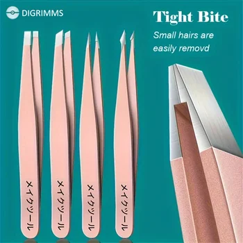 1/4pcs Set Professional Eyebrow Hair Removal Splinter Tweezers Set Perfect For Very Effortless and Relaxed to Remove 1
